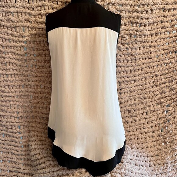 Joesph Ribkoff Sleeveless White with Black Top Size 8 - Picture 11 of 12